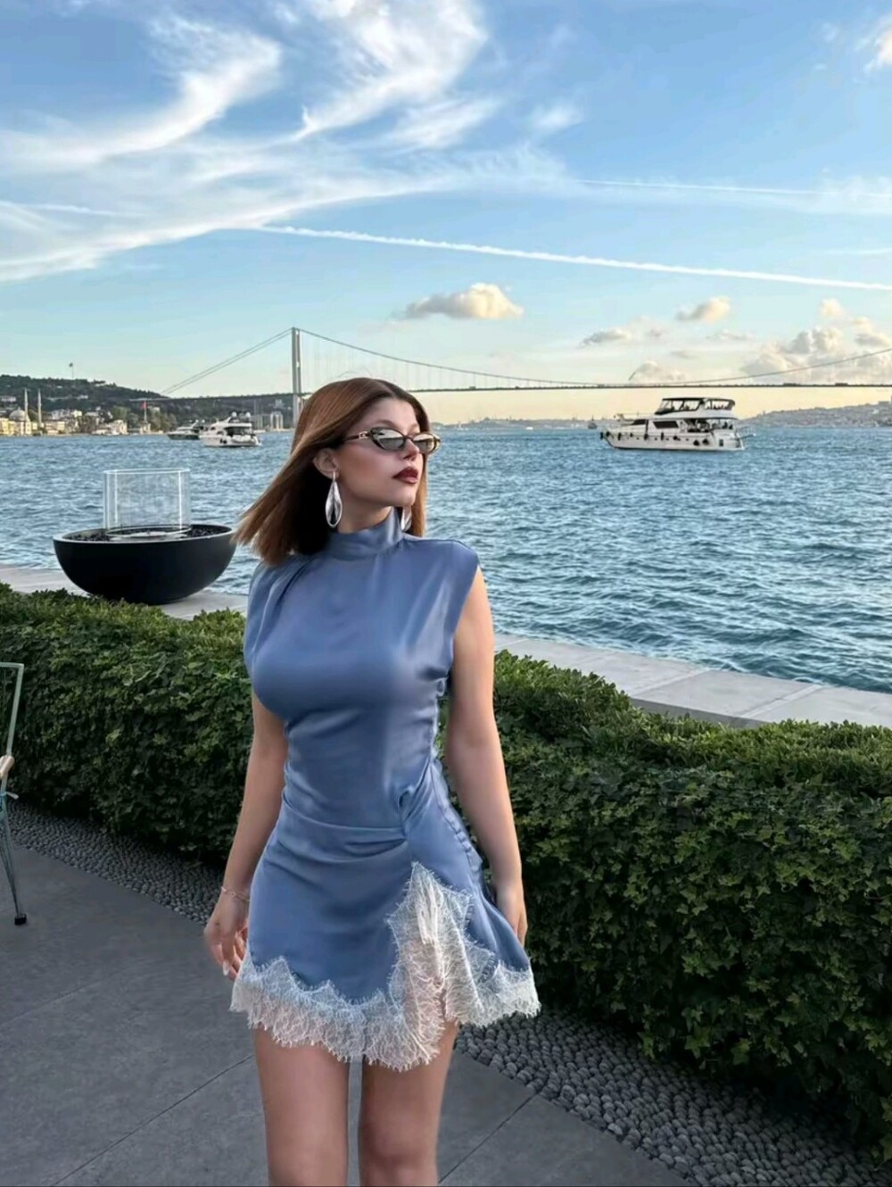 ZARA SATIN LACE DRESS